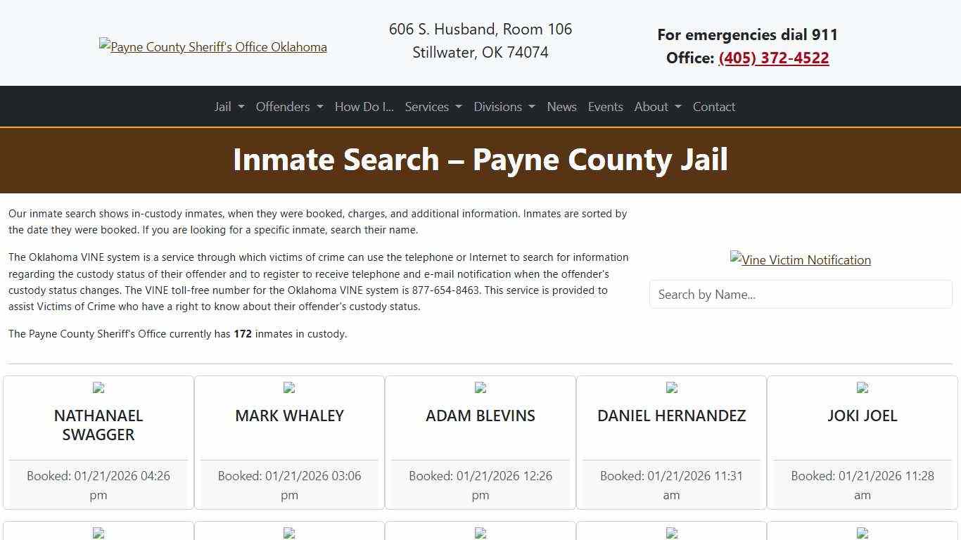 Inmate Search | County Sheriff's Office